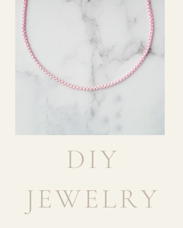 Blush Gleam Box Link Chain - DIY Jewelry Necklace 50cm