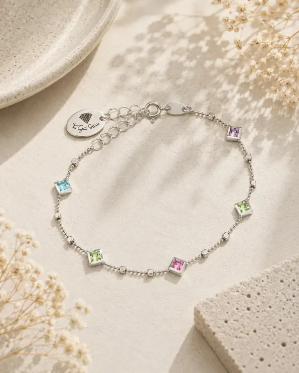 Color Gem Rhombus Bracelet