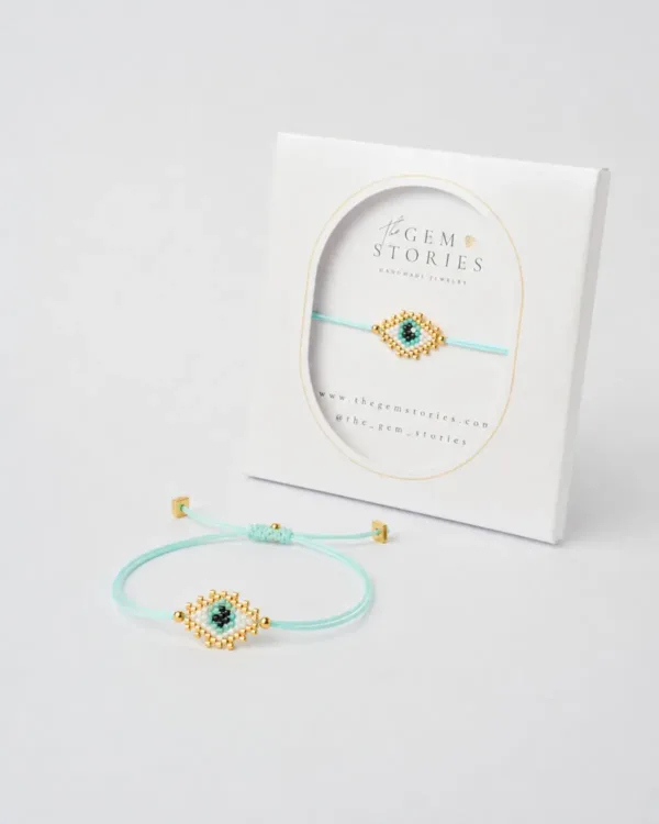 Handmade Miyuki Celestial Eye earrings by The Gem Stories
