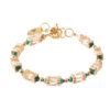 Allover Gold and Emerald Bracelet with crystal and gold-plated elements