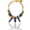 Lapis Lazuli Sticks Bracelet with gold-plated accents