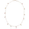 24k gold plated short necklace with colorful crystals