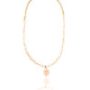 Rose Jade Necklace with Gold Accents Elegance Edition by The Gem Stories