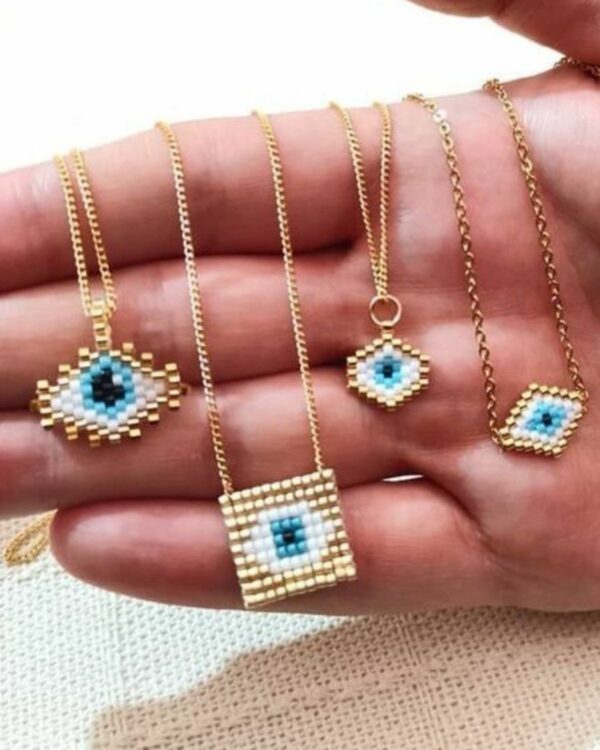 Miyuki Eye with Sterling Silver 925 Chain