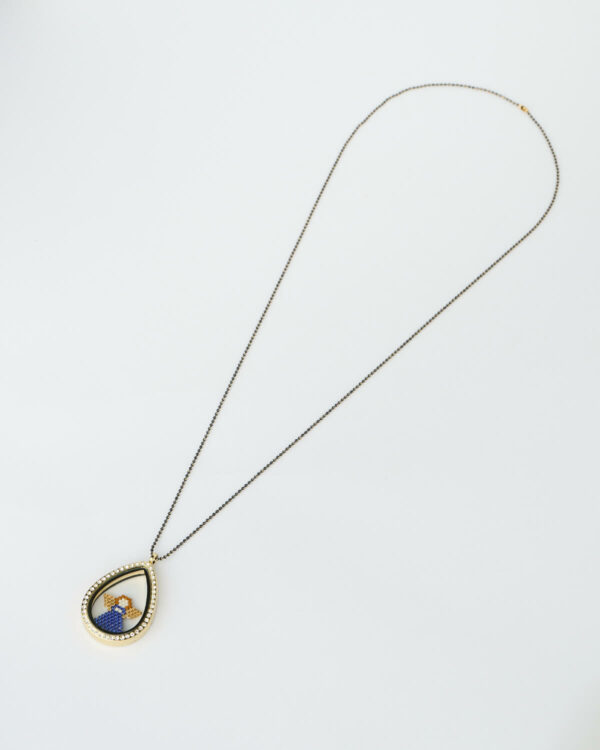 Blue Angel Miyuki Drop Locket Necklace by The Gem Stories