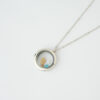 Blue and Gold Eye Memory Locket Necklace by The Gem Stories
