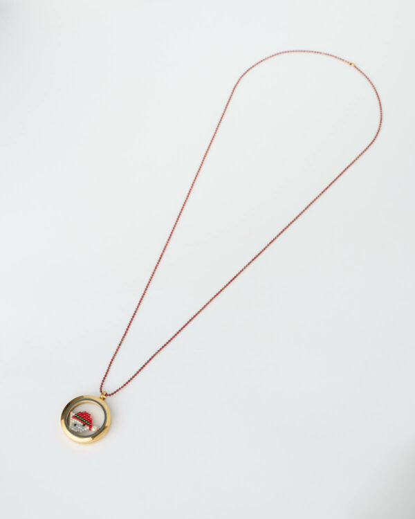 Festive Miyuki memory locket necklace by The Gem Stories