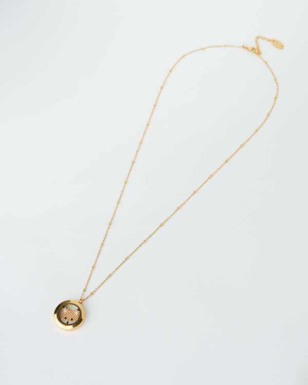 Golden Fox Miyuki Memory Locket Necklace by The Gem Stories
