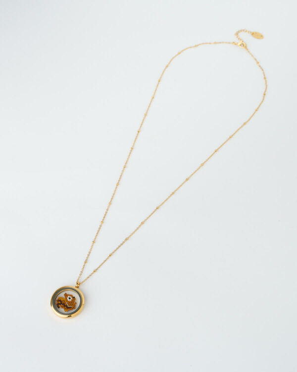 Miyuki Squirrel Memory Locket Necklace by The Gem Stories