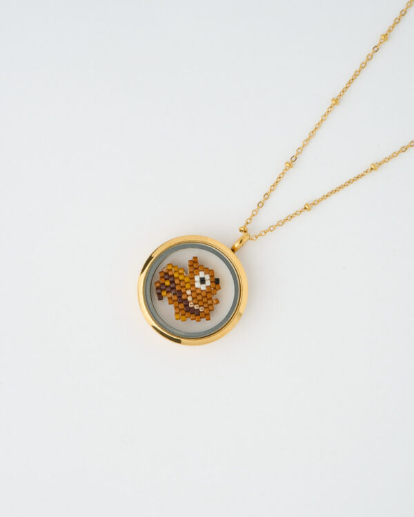 Miyuki Squirrel Memory Locket Necklace by The Gem Stories