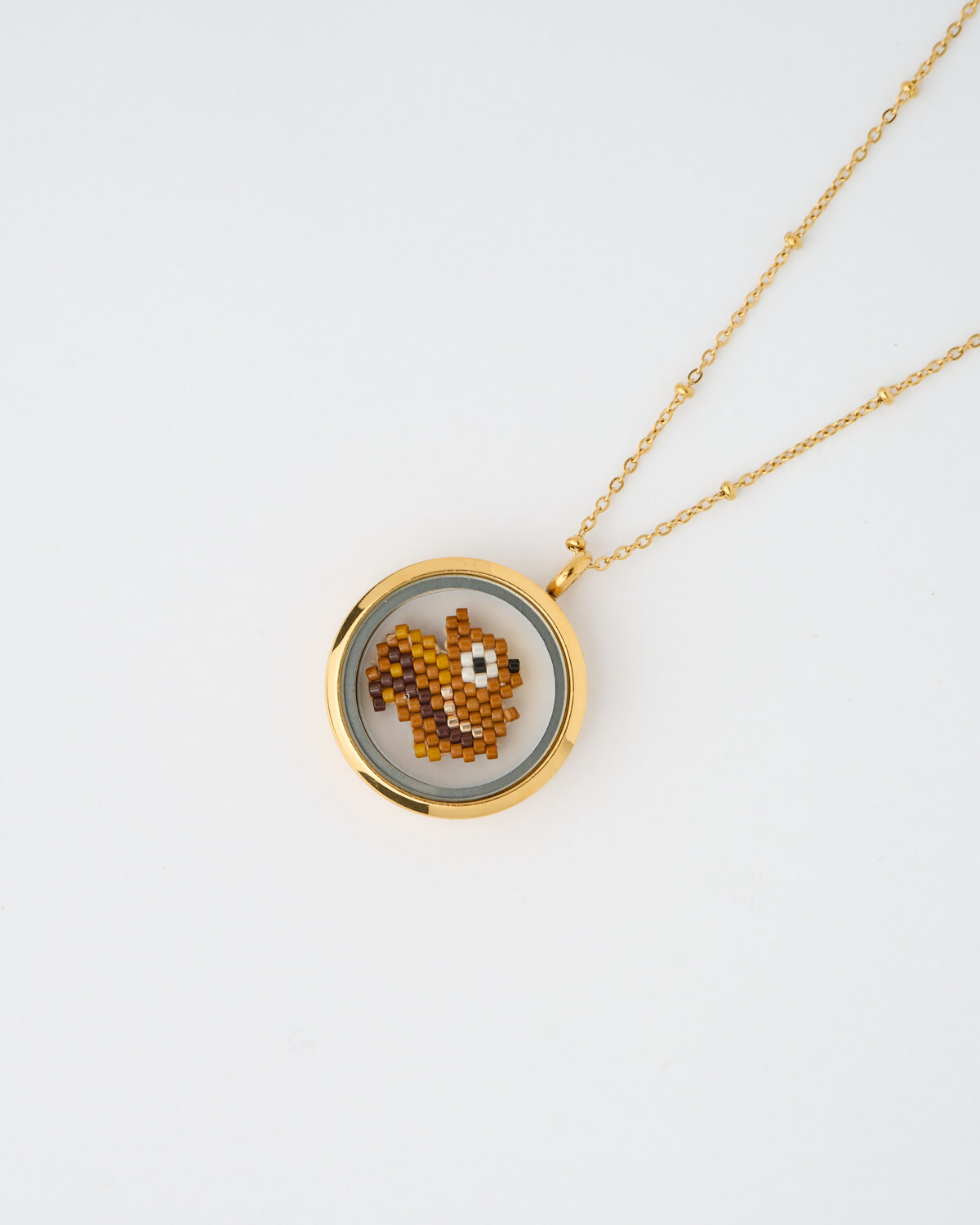 Miyuki Squirrel Memory Locket Necklace Miyuki Squirrel Memory Locket Necklace by The Gem Stories