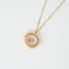 Pink Flower Memory Locket Necklace by The Gem Stories