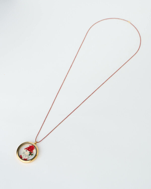 Santa Claus Miyuki Memory Locket Necklace by The Gem Stories