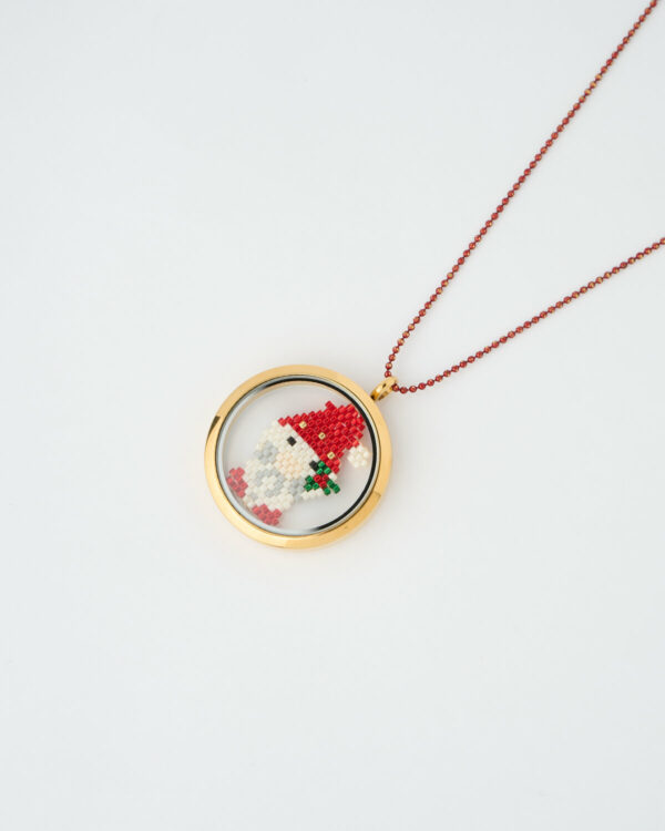 Santa Claus Miyuki Memory Locket Necklace by The Gem Stories
