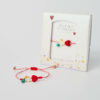 March Heart & Cloud Bracelet with red heart, cloud charm and turquoise bead by The Gem Stories