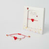 March Miyuki Heart Bracelet in red, handmade luxury bracelet with heart design by The Gem Stories