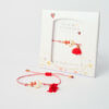 Puzzle Martaki red bracelet with symbolic charm by The Gem Stories