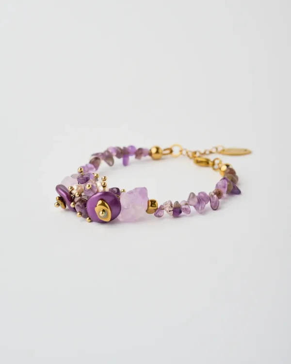 Elegant handmade Amethyst Radiance bracelet by The Gem Stories