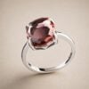 The Gem Stories Blush Rose Baroque Ring–rhodium