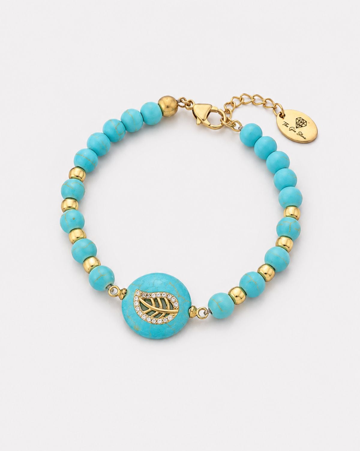 Turquoise Leaf Handcrafted Turquoise Leaf Bracelet