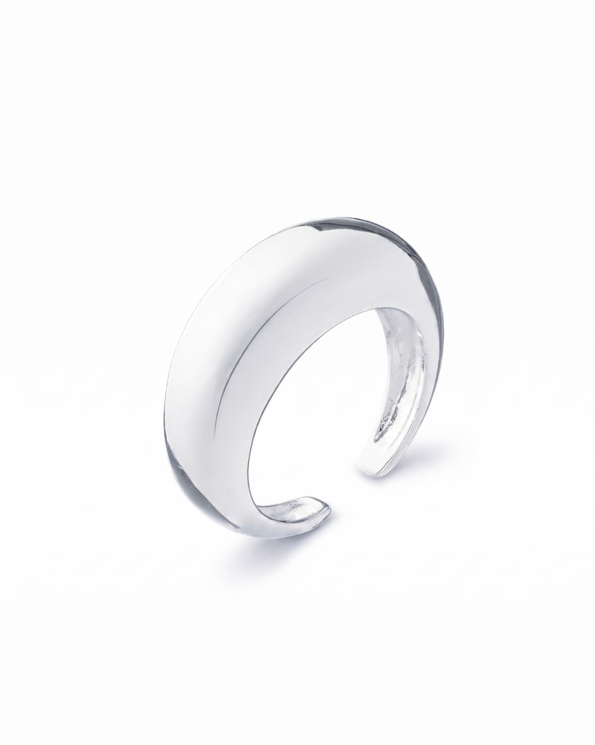 Curved 925 Sterling Silver Ring Curved 925 sterling silver ring handmade by The Gem Stories