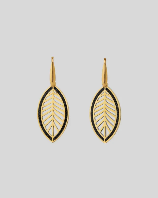 Eternal Leaf Earrings by The Gem Stories handcrafted nature inspired earrings with elegant leaf design