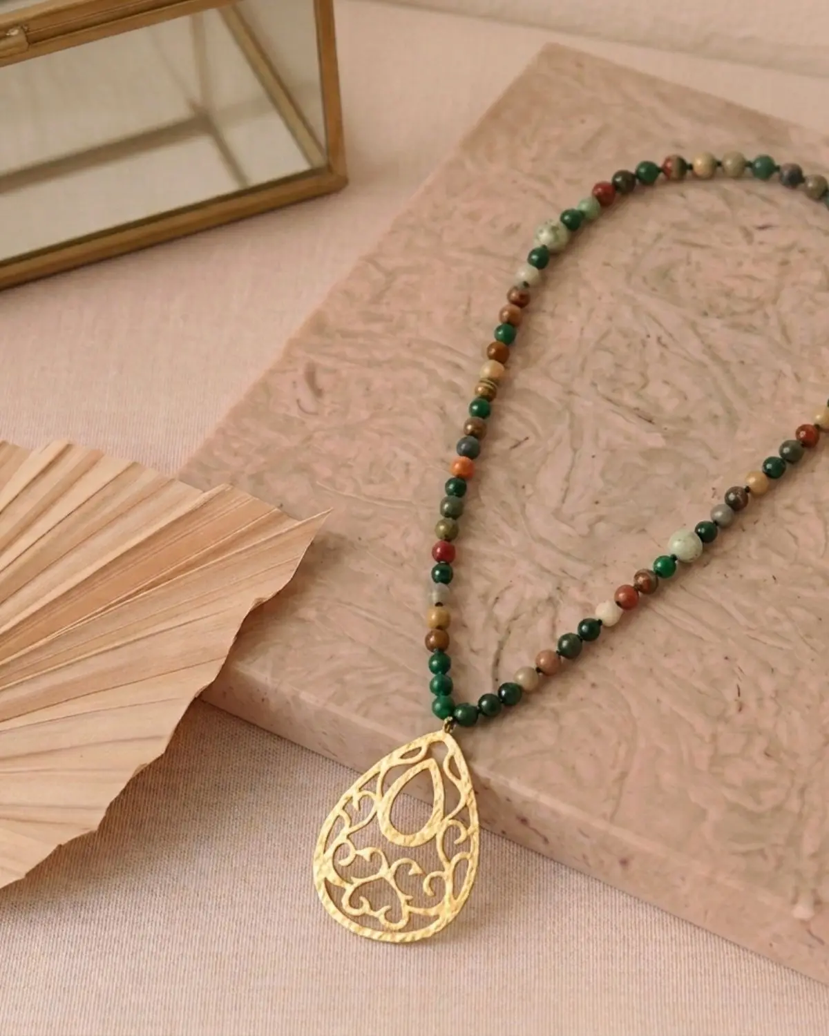 The-Gem-Stories-Gaia-Drop-Necklace-concept Handmade Gaia Drop Necklace Concept featuring elegant natural-inspired elements in a refined drop design.