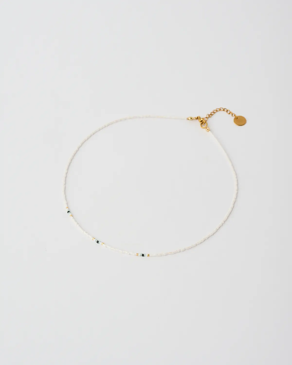 Miyuki Minimal Beaded Necklace Black White Minimal handmade Miyuki beaded black and white necklace by The Gem Stories