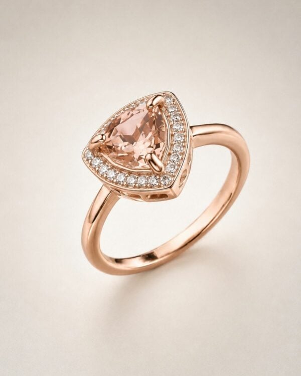 Trilliant Vintage Rose Rose Gold Ring