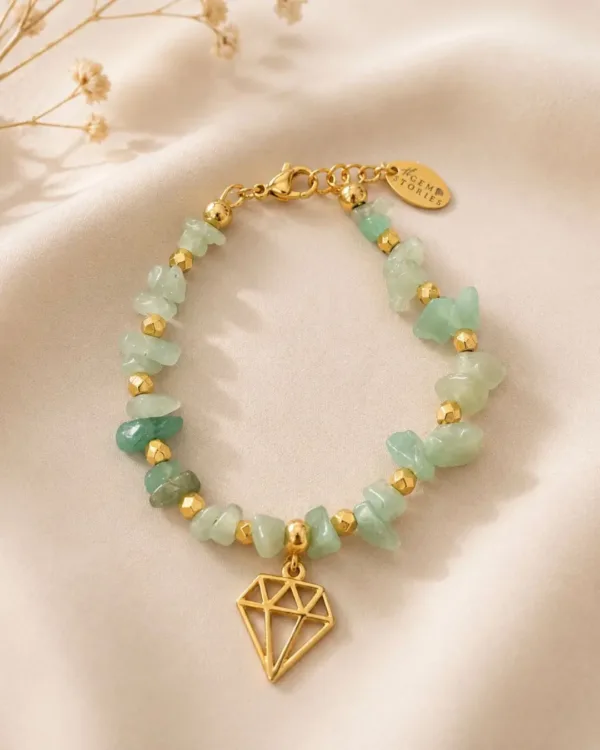 Aventurine Diamond Bracelet
