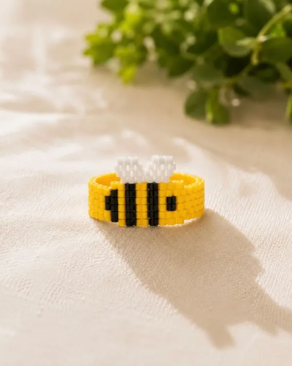 Handmade Bumble Bee ring by The Gem Stories