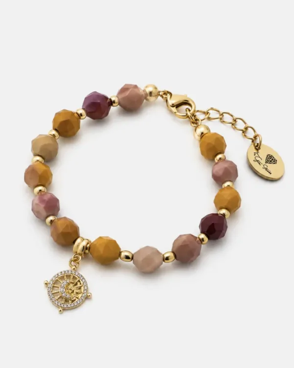 The Gem Stories Celestial Earth Bracelet featuring natural earthy tones and celestial-inspired details in an elegant handcrafted design.