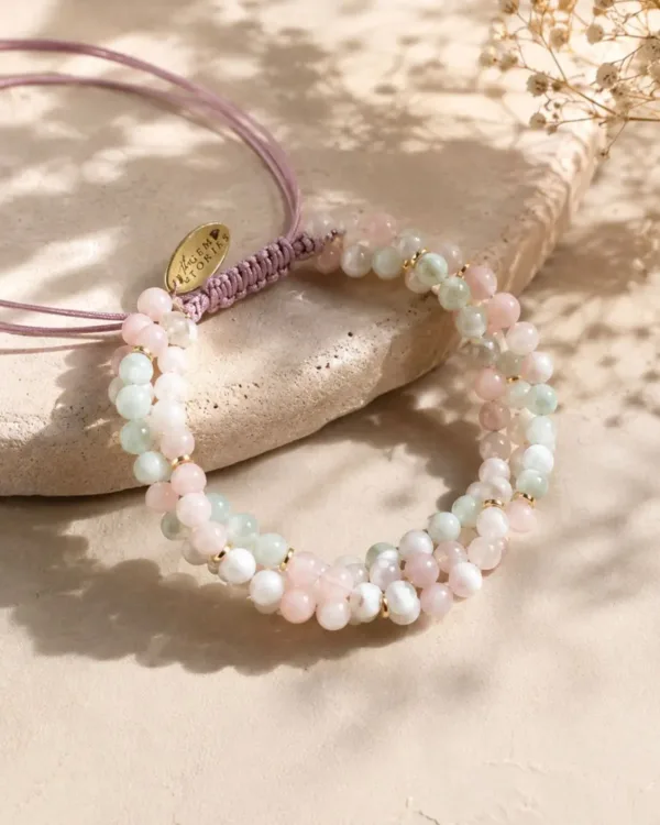 The Gem Stories Pastel Bloom Bracelet featuring delicate pastel tones and elegant floral-inspired details.
