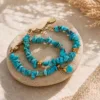 The Gem Stories Turquoise Escape Bracelet featuring turquoise tones and elegant gold-plated details.